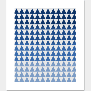 Blue Zig Zag Design Posters and Art